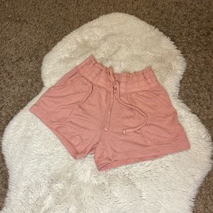 pink light flowy shorts!